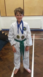 Joe with his medals